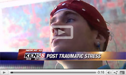 Swatzyna also puts Schell through video game tests. One is a car racing game in which the goal is to make the car go as fast as possible and stay on the track. But there is no joy stick or controller. Schell controls the car's movements solely with his mind.